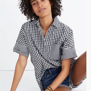 Madewell Top - Gingham Poplin Shirt